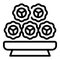 Asian spring roll icon outline vector. Cuisine food