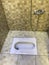 Asian Squat Toilet in Tiled Restroom