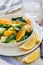 Asian style healthy spinach, avocado and orange salad with ginger-vinegar dressing