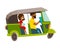 Asian taxi tuktuk vector illustration