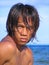 Asian teenager portrait on beach
