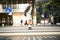 Asian teenager skateboarding outdoors