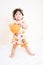 Asian Thai Cute Baby Girl in Thanksgiving Costume, Thanksgiving Day