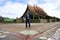 Asian thai woman people praying buddha and travel at Wat phu prao at Sirindhorn District in Ubon Ratchathani, Thailand