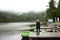 Asian thai woman travel at Mummelsee lake in Black Forest, Germany