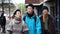 Asian tourist family father mother son travel in Amsterdam Netherland