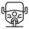 Asian tricycle icon outline vector. Old bike