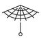 Asian umbrella icon, outline style