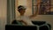 Asian virtual reality developer man in white VR glasses