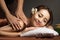 Asian woman having massage, Healthy Thai Massage