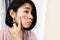 Asian woman having skin Seborrheic dermatitis (sebderm) on her face