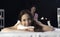 An Asian woman lounging in a spa. Massage and skin care make women more beautiful