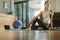 Asian woman practicing yoga for good health