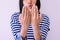 Asian woman showing hands with nails,Close up