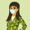 Asian woman wearing surgical mask