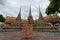 Asian women tourist traveling at Wat Po, Bangkok, Thailand, Traveler and Journey trip concept