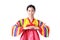 Asian women wearing traditional Korean hanbok Is a beautiful national dress