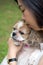 Asian young lady with her Shih Tze dog