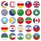 Asiatic Round Flags