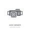 asic miner icon. Trendy asic miner logo concept on white background from Electronic Devices collection