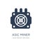 asic miner icon. Trendy flat vector asic miner icon on white bac