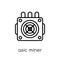 asic miner icon. Trendy modern flat linear vector asic miner icon on white background from thin line Electronic devices collection