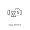 asic miner linear icon. Modern outline asic miner logo concept o