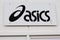 Asics logo and sign of Japanese multinational corporation shoes athletic equipment