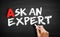 Ask an expert text on blackboard