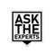 Ask The Experts Business Customers Solution Label Icon Vector