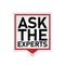 Ask The Experts Business Customers Solution Label Icon Vector