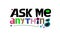 Ask me anything creative text Vector art typography