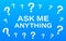 Ask me anything. Lettering for your blog, for online shop, for tags and banners. Vector stock illustrtaion