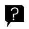 Ask a question or make a request vector flat icon on a white background