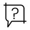 Ask a question or make a request vector line art icon for apps and websites