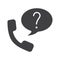 Ask question by phone glyph icon