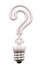 Ask a Question: Query mark light bulb isolated