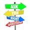 Ask the Right Questions Arrow Signs Find Answers