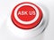 ASK US red push button - 3D rendering