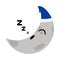 Asleep cute moon weather icon