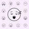 asleep icon. Emoji icons universal set for web and mobile