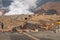 Aso,Kumamoto,Kyushu,Japan - October 17, 2018 : Mountain Aso Nakadake crater