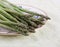 Asparagus in a colander