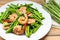 Asparagus fried with Shrimp healthy appetizer