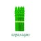 Asparagus icon in flat style isolated on white background.