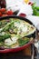 Asparagus, mushrooms and goat cheese frittata