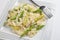 Asparagus risotto with fork