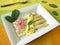 Asparagus with sage hollandaise sauce and ham