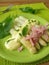 Asparagus with sorrel and ham