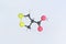 Asparagusic acid molecule. Isolated molecular model. 3D rendering